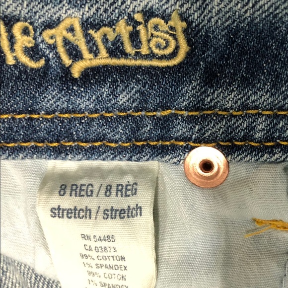 American Eagle Artist Stretch Blue Jeans Sz 8 - Picture 3 of 7